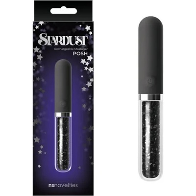 Мини вибратор, звезден прах, 12, 8см. - Stardust Posh Black (NSTOYS0831)