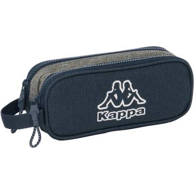 Kappa Двоен Моливник Kappa Dark navy Сив Морско син 21 x 8 x 6 cm