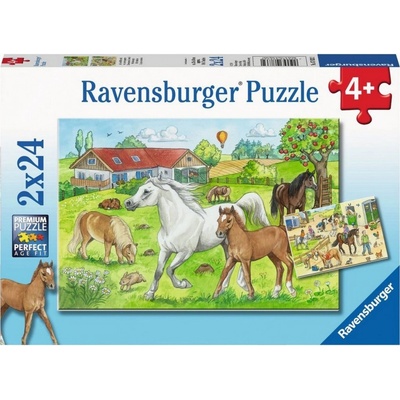 Ravensburger 078332 Ve stájích 2 x 24 dielov