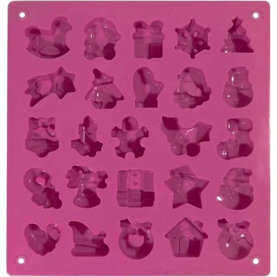 Toro forma silikonová vánoční růžová 25KS 17,8X18,7X1,3cm
