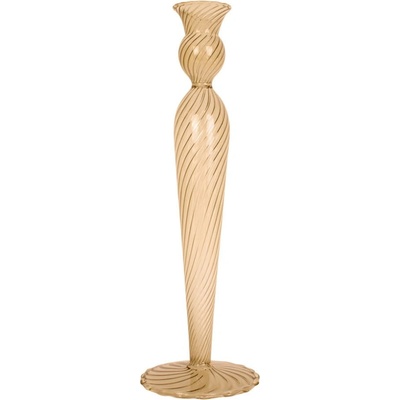 PT LIVING Светлокафяв стъклен свещник, височина 26, 5 cm Swirl - PT LIVING (PT3730SB)