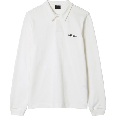 PS Paul Smith Блуза с яка PS Paul Smith Men's Embroidered Long-Sleeve Rugby Polo Shirt - White 02