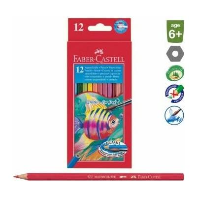 Faber Castell: sada farebných akvarelových ceruziek so štetcom 12 ks FC114413