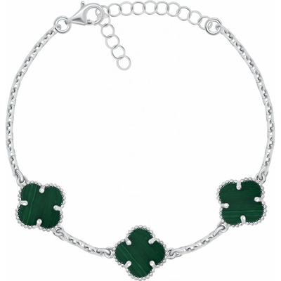 Brilio Silver Stříbrný dámský náramek se čtyřlístky BRC191WG