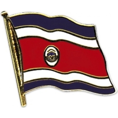 Odznak (pins) 20mm vlajka Kostarika - farebný