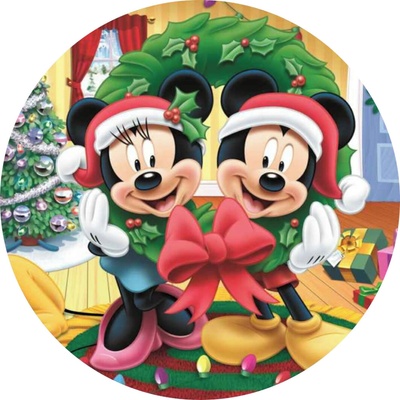 Jedlý papír MICKEY MOUSE – věnec s mašlí ● Určení: Obrázek na dort – Hledejceny.cz