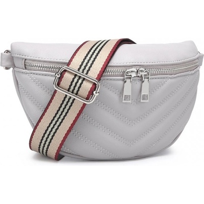 Miss Lulu dámska dizajnová crossbody s odnímateľným popruhom LB2307 sivá