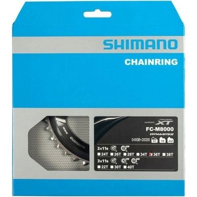 Prevodník SHIMANO FC-M8000 XT 36z čierny 96mm