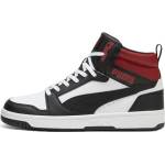 PUMA Rebound V6 Mid Shoes White/Black/Red