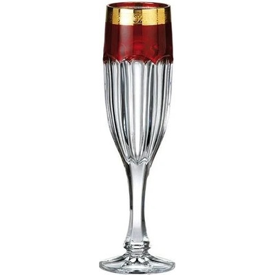 Crystal Bohemia BOHEMIA SAFARI RUBIN POHÁR NA ŠAMPANSKÉ 6 x 150 ml