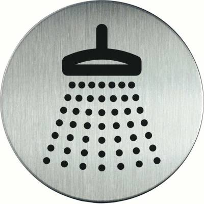Durable Piktogram DURABLE "Shower", priemer: 83 mm, strieborná