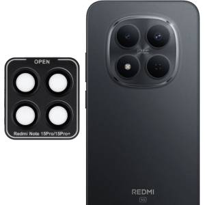  Стъклен протектор за камера за Xiaomi Redmi Note 15 pro +, черен