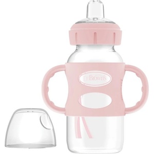 Dr. Brown's Преходно шише Dr. Brown's - Milestones, 270 ml, розово (72239329788) - baby
