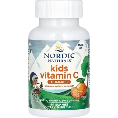 Nordic Naturals Kids Vitamin C Gummies [60 желирани бонбони] Мандарина