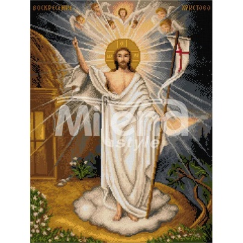 Milena Style Възкресение Христово - гоблен със схема конци Ariadna 1: 1