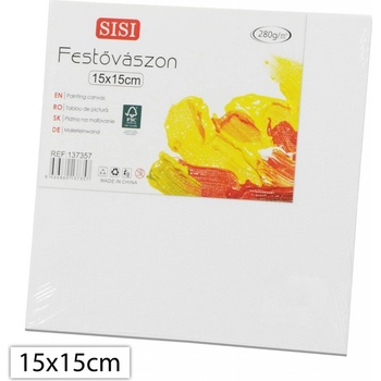 Sisi 137357 Maliarske plátno na papierovej doske 15 x 15 cm biela