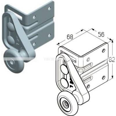 RBG900L - pant vrchní levý pro vrata GV45.T(stand.+ NÍZK), PV45(NÍZK + NAKN),pozink