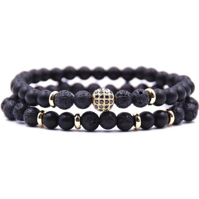 Naky sada náramků Florian lávový kámen N2254