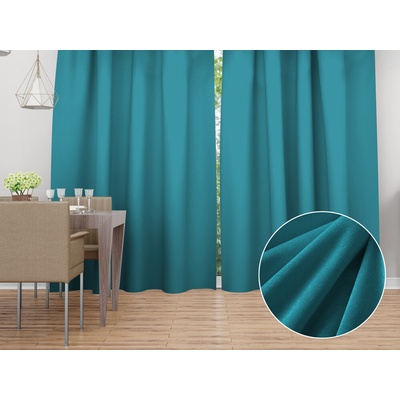 Biante Zamatový záves Velvet Prémium SVP-035 Tyrkysovo modrý - šírka 270 cm 270x200 cm