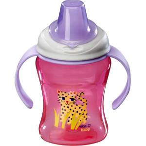 Vital Baby Чаша за лесно отпиване с подвижни дръжки 260 мл. Лилава Vital Baby