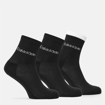 Image 1 of Calvin Klein Дамски чорапи Calvin Klein CK Logo Crew Socks 3-Pack Womens - Black