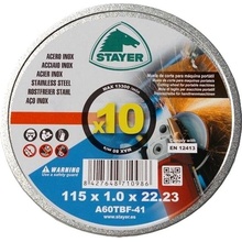 Stayer Standard Kotouč řezný T41 125 x 1 x 22,23 mm 3775.1005 10 ks