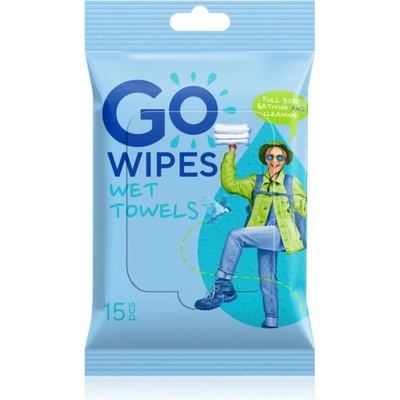 GoWipes Wet Towels osvěžující vlhčené ubrousky 15 ks