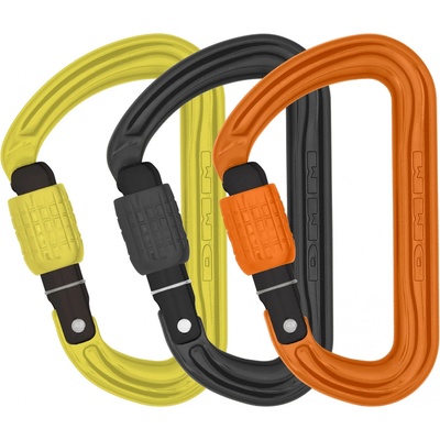 DMM Заключващ се карабинер Dmm Shadow Locking carabiner - Lime / Orange / Purple - размер Screwgate (3-Pack) (322-0036-1111)