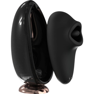 Sex HD Mirror - вибратор с функция за загряване и облиза (черен)