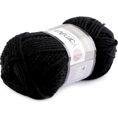 Pletací příze Merino bulky 100 g Varianta: 10 (585) černá, Balení: 1 ks 42110/79188/190321