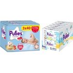 pufies Пелени гащи Pufies Supreme - Размер 3 Midi, 120 броя, 6-11 kg, 3 x Value Pack + Мокри кърпички Pufies Chamomile Care, 12 x 64 броя - baby