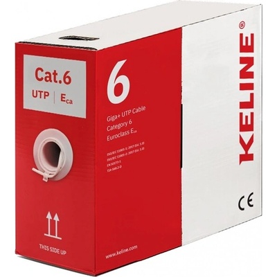KELine KE400U23-ECA UTP nástěnný v krabici CAT.6 305m AWG23 PVC Euroclass Eca
