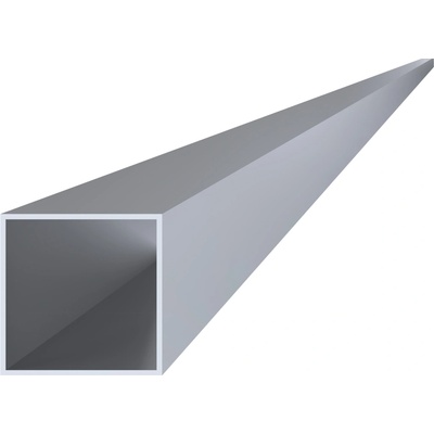 Hliníkový jekl 60x60x2 mm, délka 6000 mm, materiál EN AW-6060 T66, přírodní hliník bez povrchové úpravy, cena za kus