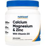 Nutricost Calcium, Magnesium & Zinc + Vitamn D-3 Powder [595 грама] Натурален