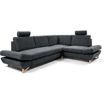 Laski Разтегателна ъглова тапицирана холна гарнитура avesta, l-образна, с място за съхранение, дясна, антрацит (lk0022)