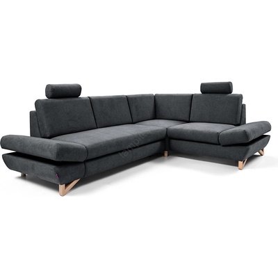 Laski Разтегателна ъглова тапицирана холна гарнитура avesta, l-образна, с място за съхранение, дясна, антрацит (lk0022)