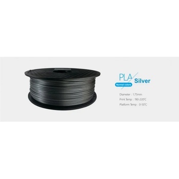 3D ФИЛАМЕНТ 1, 75mm PLA Silver /1kg ролка/