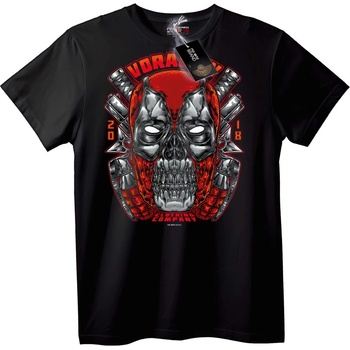 NOONEBRAND Тениска с метъл дизайн на Skull - 2XL, White