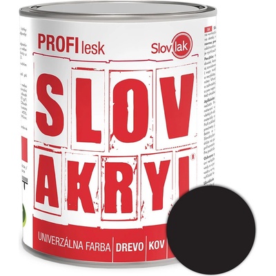 Slovakryl Profi Lesk čierny 1999/RAL9005 0,75kg