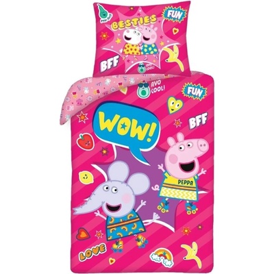 Halantex Детски спален комплект Halantex - Peppa Pig, Besties (PE-3261BL)