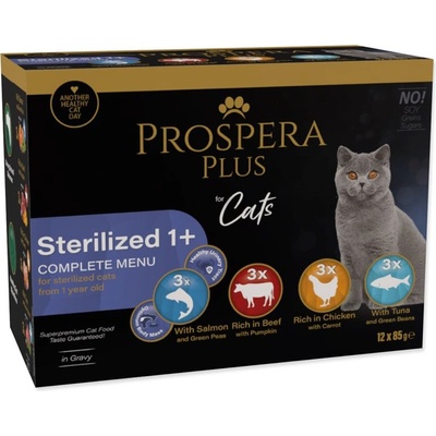 Prospera Plus Sterilized 1+ пакет 12 x 85 г