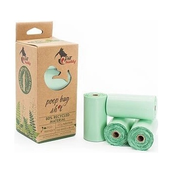 PetBuddy recyklované sáčky na psí exkrementy 8 rolí á 15 sáčků zelená s potiskem
