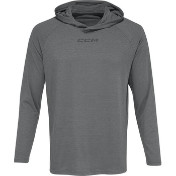 CCM LS Premium Training Hoodie Dark Grey Heathered