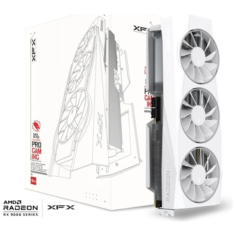 XFX Quicksilver Radeon RX 9070 XT White 16GB GDDR6 RX-97TQICKW9