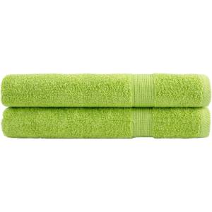vidaXL Премиум кърпи сауна SOLUND 2 бр ябълковозелени 80x200 см 600gsm (137506)
