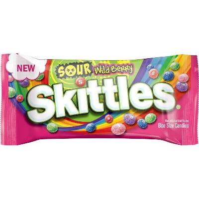 Skittles žvýkací bonbony s ovocnou příchutí v kyselé cukrové skořápce 51 g
