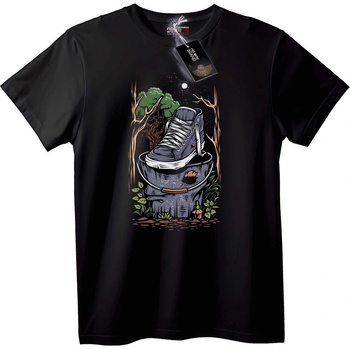 NOONEBRAND Тениска Кецове в Гората - XL, Black