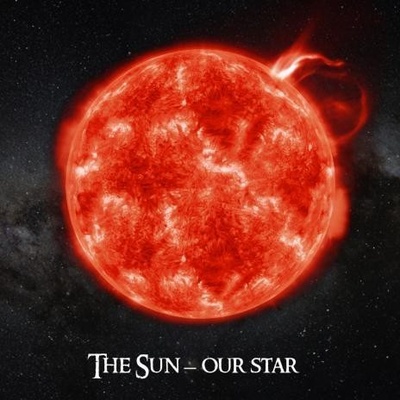 (D) 3D pohľadnica štvorec Sun-our star