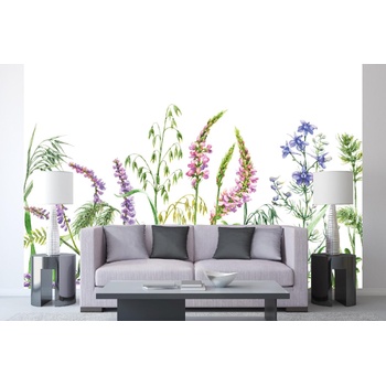 DIMEX ART s. r. o Самозалепваща се флизелинова фототапета диви цветя 375 x 250 см