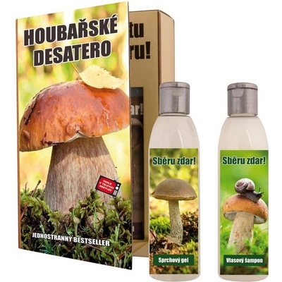 Bohemia Gifts & Cosmetics Kniha Pro Houbaře sprchový gél 200 ml + šampon 200 ml darčeková sada